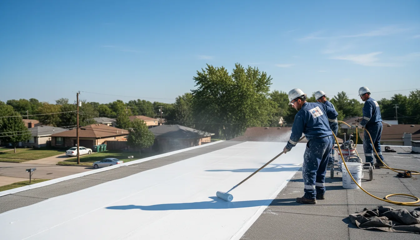 Commercial roof coating in Rowe, NM near me
